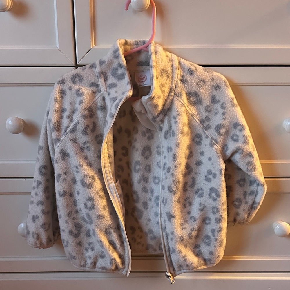 Cozy Gray Leopard Print Kids Jacket
